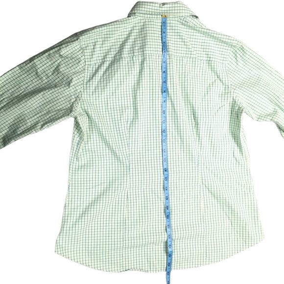 Eddie Bauer Shirt 3/4 Sleeve Green Button Front Women’s Large Wrinkle Free‎ - Picture 8 of 12